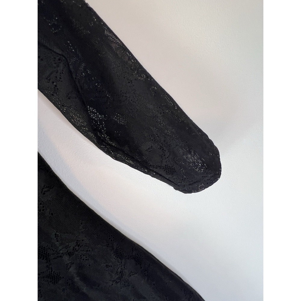 Black Lace Sheer Whimsigoth‎ Grunge Sexy Dress Women M Steampunk Vampire Party - Picture 10 of 13
